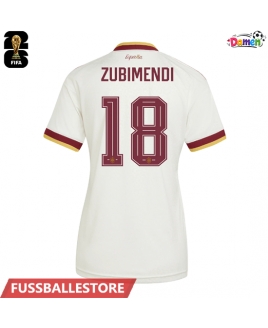 Günstige Spanien Martin Zubimendi #18 Auswärtstrikot Damen WM 2026 Kurzarm